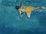 Gareth Lloyd Ball Swimmer in Yellow