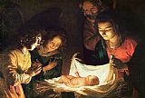 Gerrit van Honthorst Adoration of the baby