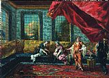 Giovanni Antonio Guardi; Francesco Guardi Two Odalisques Playing Mancala in The Harem