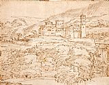Giovanni F. Grimaldi A Landscape with a Castle Above a Belt of Trees