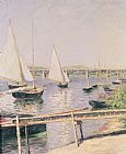 Gustave Caillebotte Sailing boats at Argenteuil