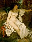 Gustave Courbet Bather Sleeping By A Brook