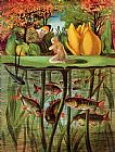 Hans Christian Andersen and Eleanor Vere Boyle Tommelise very desolate on the water lily leaf in 'Thumbkinetta'