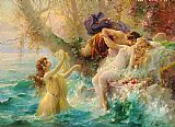 Hans Zatzka Faun And Nymph