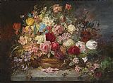 Hans Zatzka Still Life with Spring Flowers