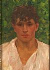 Henry Scott Tuke Portrait of a Young Man with Open Collar