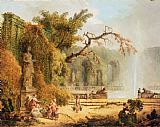 Hubert Robert Romantic garden scene