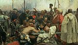 Ilya Efimovich Repin The Zaporozhye Cossacks writing a letter to the Turkish Sultan