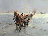 Janina Konarsky Sleighs in a Winter Landscape