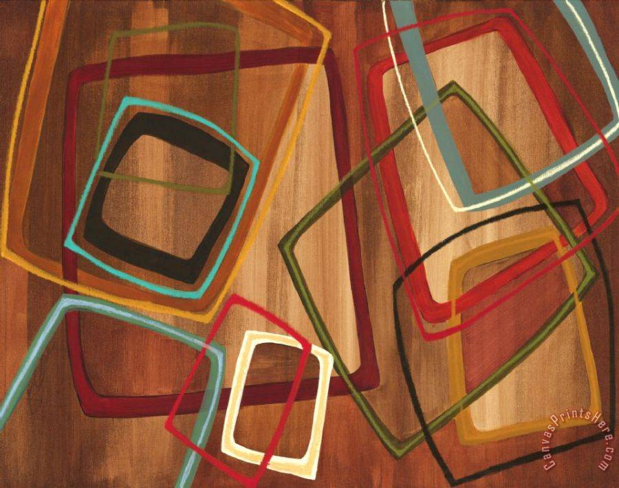 Twenty Tuesday I By Jeni Lee - Mirror Framed Print Wall Art - Light Brown