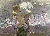 Joaquin Sorolla y Bastida Bathing on the Beach