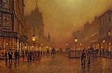 John Atkinson Grimshaw A Street at Night