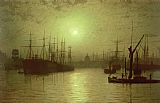 John Atkinson Grimshaw Nightfall Down the Thames