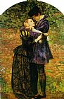 John Everett Millais A Huguenot, on St. Bartholomew's Day Refusing to Shield Himself From Danger by Wearing The Roman Catholic Badge