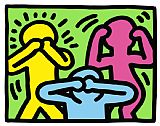 Keith Haring Pop Shop See No Evil Hear No Evil Speak No Evil