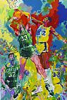 Leroy Neiman Magic Johnson & Larry Bird Lakers Vs Celtics