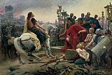 Lionel Noel Royer Vercingetorix throws down his arms at the feet of Julius Caesar