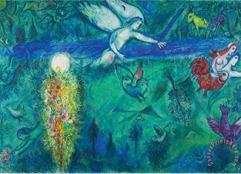 Marc Chagall Adam And Eve Chased From The Paradise
