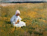 Marianne Stokes In a Field of Buttercups