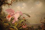 Martin Johnson Heade Orchid And Hummingbird