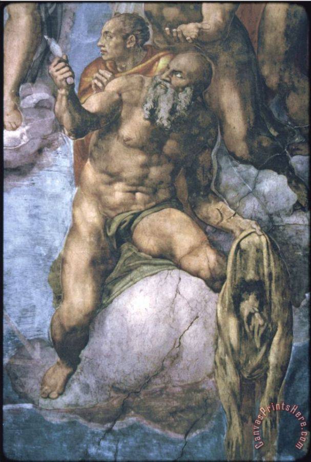 Michelangelo Buonarroti Saint Bartholomew with His Flayed Skin Art ...