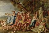 Nicolas Poussin Bacchanal before a Herm