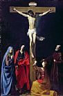 Nicolas Tournier Christ on the Cross with the Virgin Mary Magdalene St John and St Francis of Paola