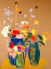 Odilon Redon Three Vases Of Flowers