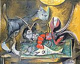Pablo Picasso Still Life with Cat And Lobster 1962