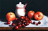 Paul Dene Marlor Still Life 'Preserve Pot and Fruit'