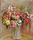 Pierre Auguste Renoir Roses in a Sevres Vase