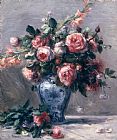 Pierre Auguste Renoir Vase of Roses