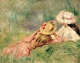 Pierre Auguste Renoir Young Girls on the River Bank