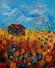Pol Ledent Old barn and wild flowers