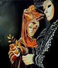 Pol Ledent Two masks in Venice