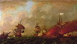 Robert Wilkins Lord Howe and the Comte dEstaing off Rhode Island