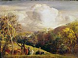 Samuel Palmer Landscape figures and cattle