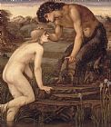 Sir Edward Burne-Jones Pan and Psyche