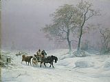 Thomas Sidney Cooper The wintry road to market