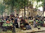 Victor Gabriel Gilbert The Square in front of Les Halles