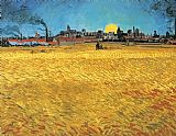 Vincent van Gogh Summer Evening Wheat Field At Sunset