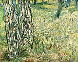 Vincent van Gogh Tree Trunks In Grass