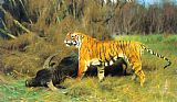 Wilhelm Kuhnert A Tiger with Its Prey