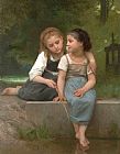 William Adolphe Bouguereau Fishing for Frogs