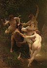 William Adolphe Bouguereau Nymphs and Satyr