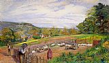 William Henry Millais Mending the Sheep Pen