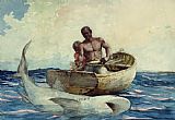 Winslow Homer Shark Fishing